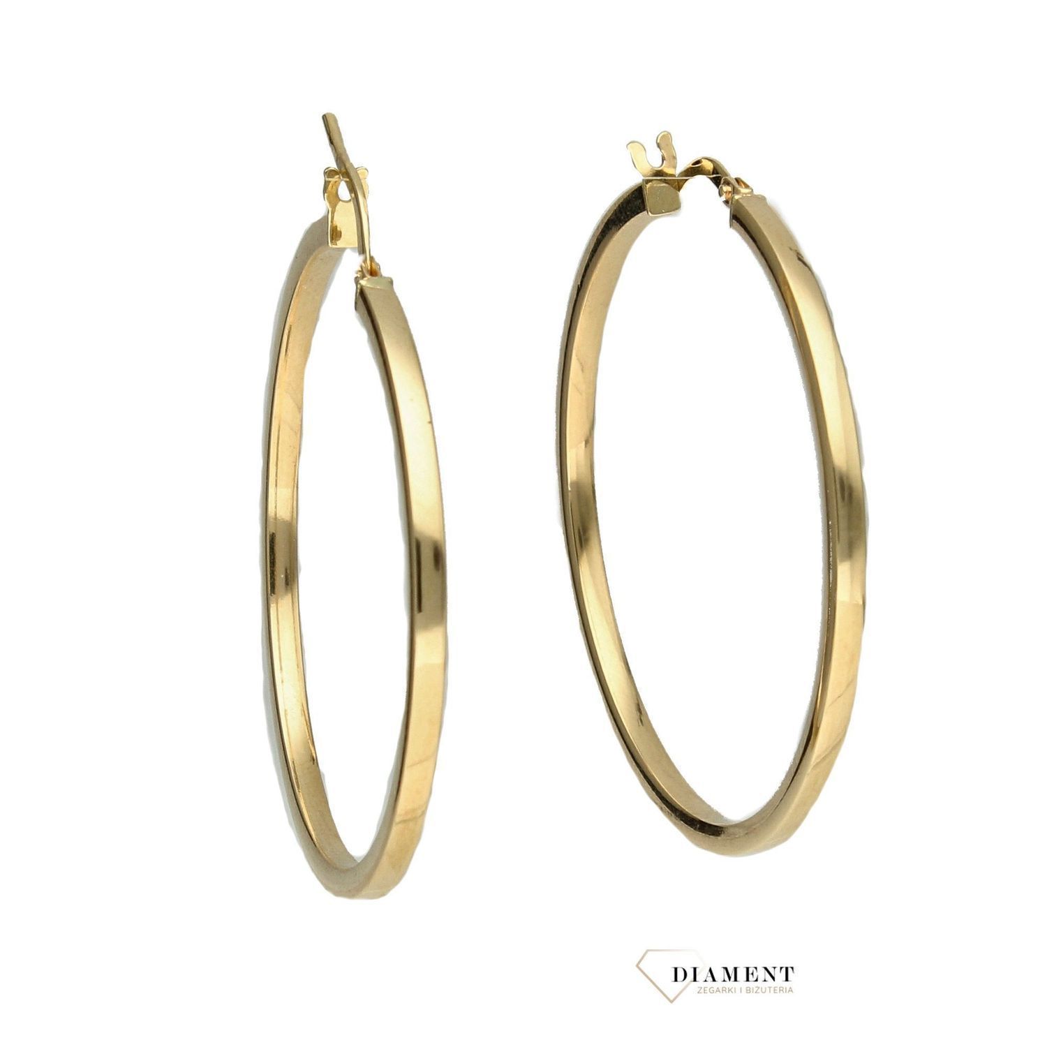 Kolczyki złote koła próba 375, KL 5730E 375 Złote kolczyki wykonane z wysokiej jakości żółtego złota, próby 375. Kolczyki złote wiszące idealne sprawdzą się na prezent.jpg